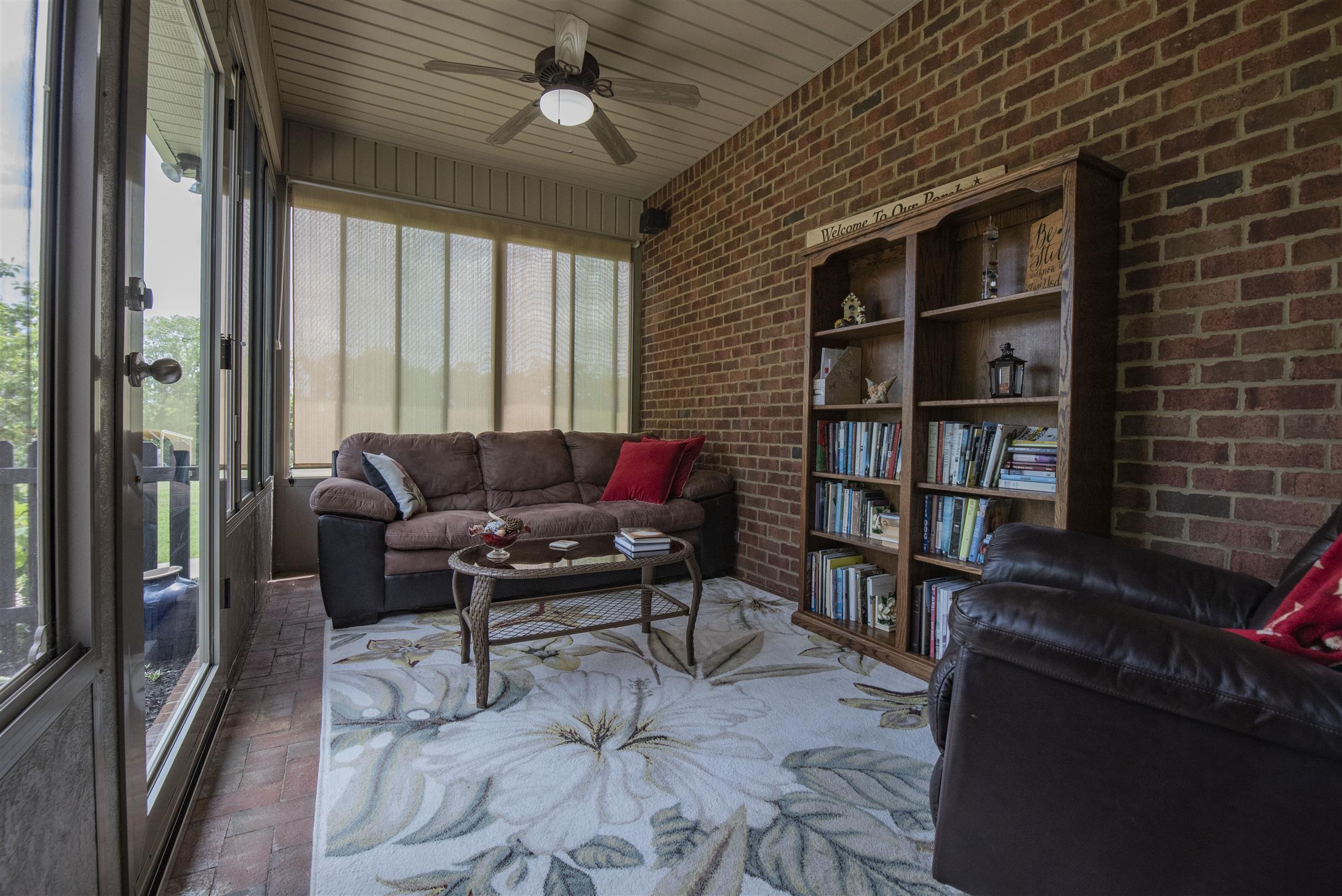 10600 Taylor Road Rockvale, TN 37153 - Photo 19 of 30 Enjoy your morning coffee in your sunroom with brick wall! 10600 Taylor Rd, Rockvale, TN 37153