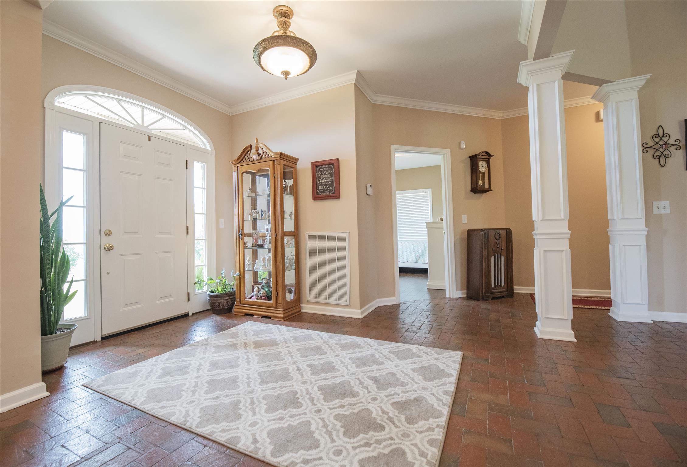 10600 Taylor Road Rockvale, TN 37153 - Photo 3 of 30 When entering this gorgeous, well maintained home you will first notice the amazing brick floors and columns! 10600 Taylor Rd, Rockvale, TN 37153