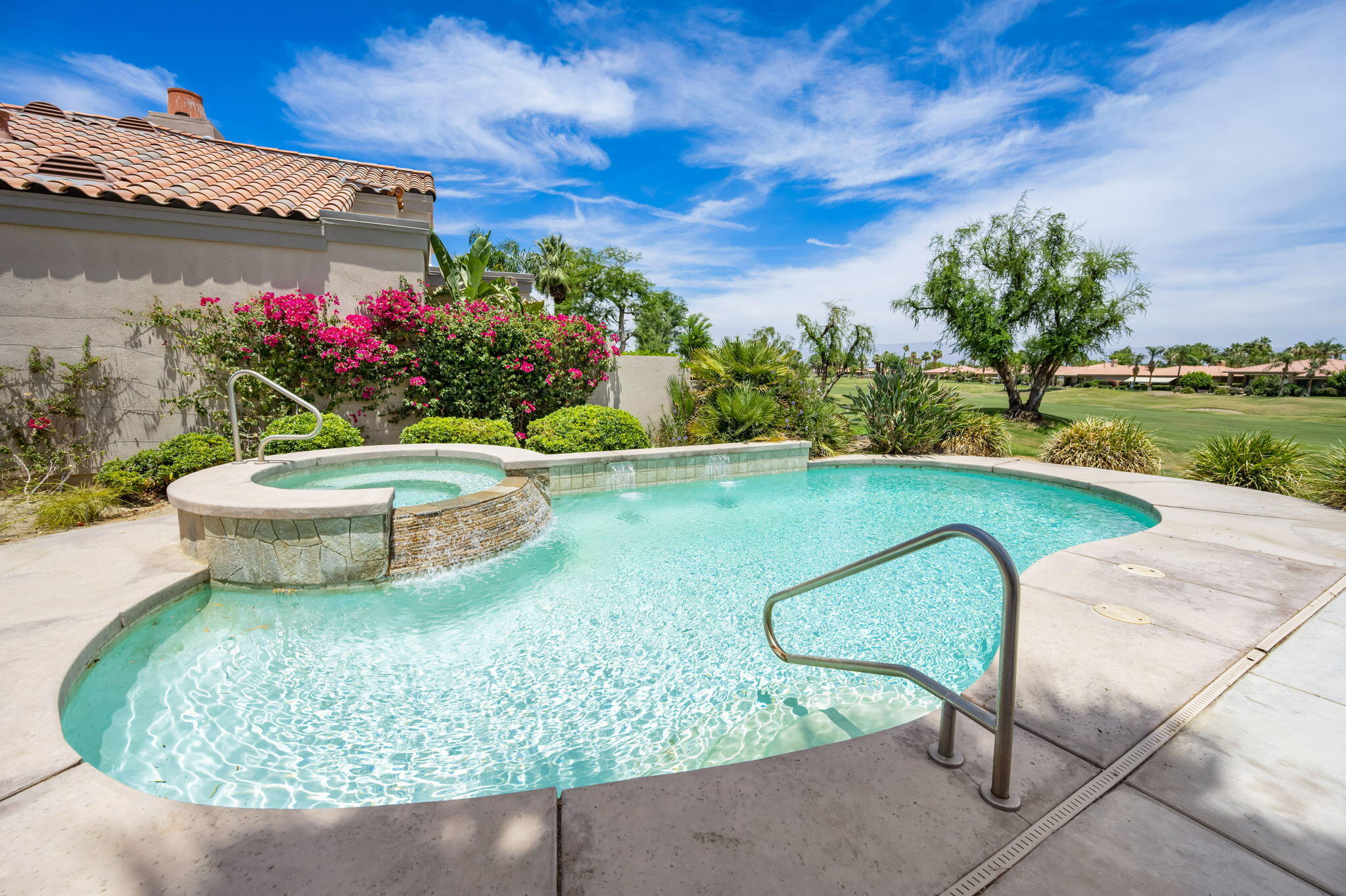 57084 Merion La Quinta, CA 92253 - Photo 41 of 56 a view of a garden with a fountain