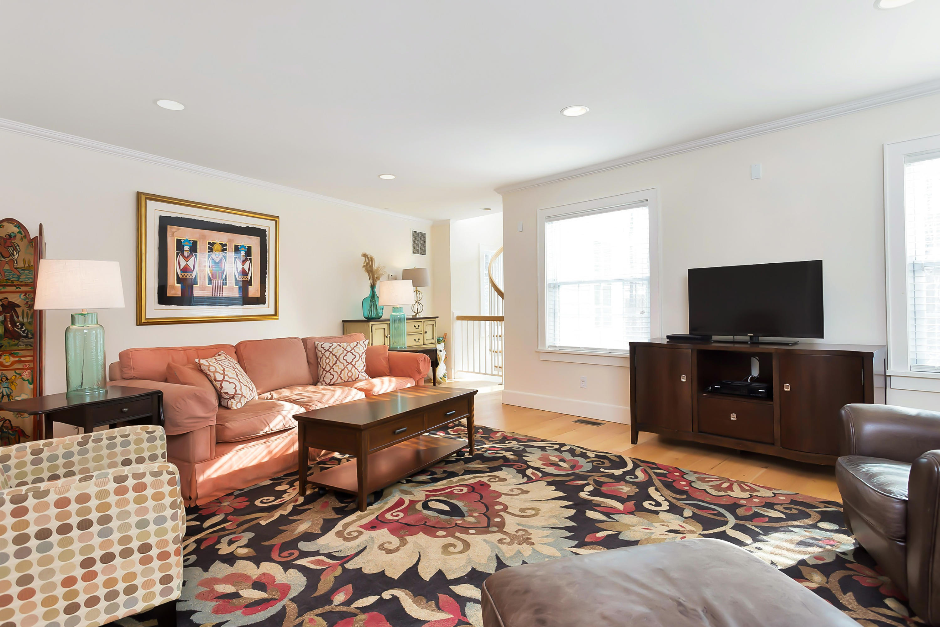 279 Silvermine Road New Canaan, CT 06840 - Photo 11 of 24 a living room with furniture and a flat screen tv