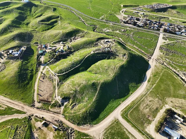 a view of a lake with a mountain
