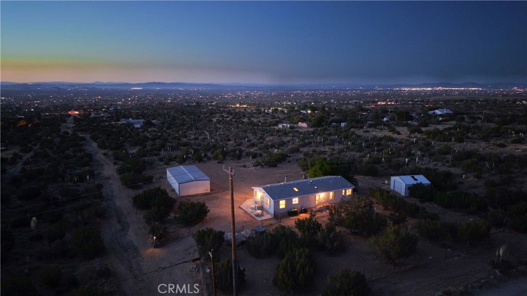 1330 Tamarack Road Pinon Hills, CA 92372 - Photo 5 of 19 an aerial view of a house with a yard
