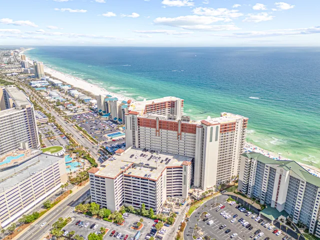 a view of a balcony with city