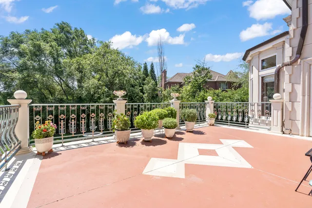 a house view with a lake view