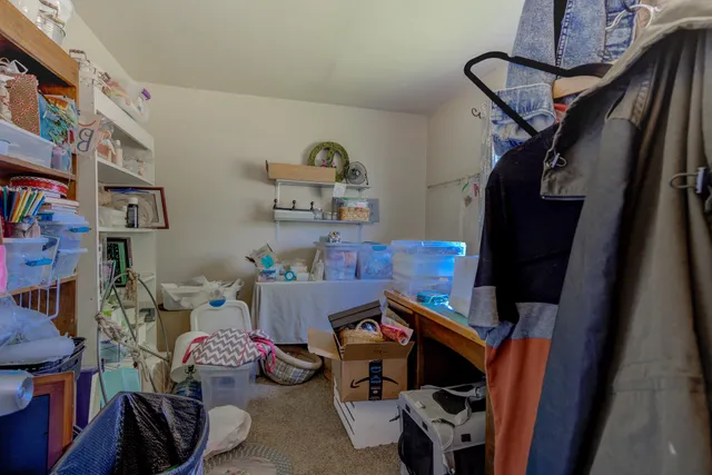 a room with storage and utility