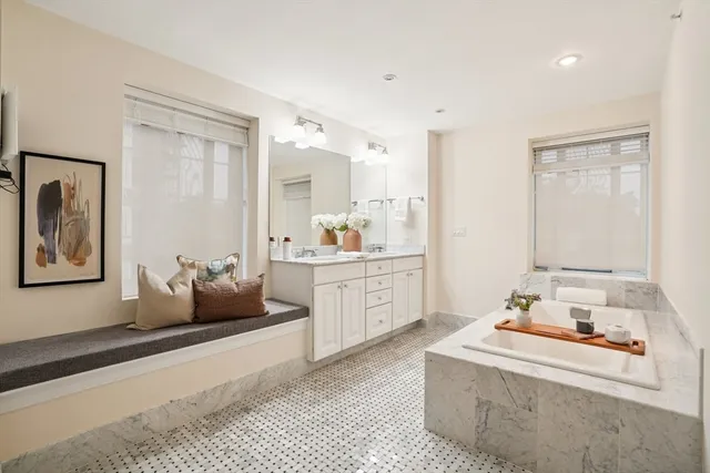 a living room with furniture and window