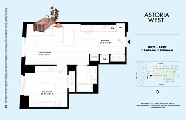 $4,030 | 30-77 Vernon Boulevard, Unit 520W | Astoria