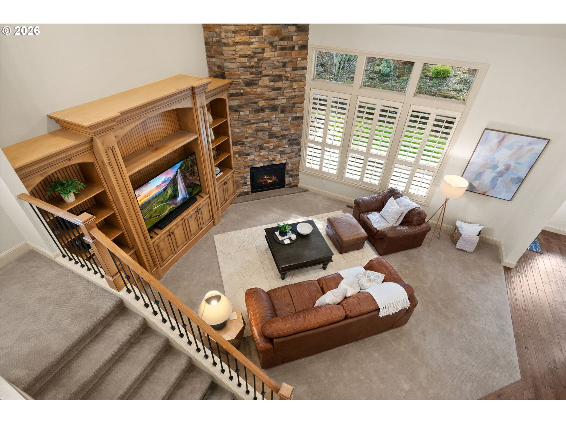 1406 Northwest 44th Avenue Camas, WA 98607 - Photo 20 of 48 a living room with furniture and a fireplace