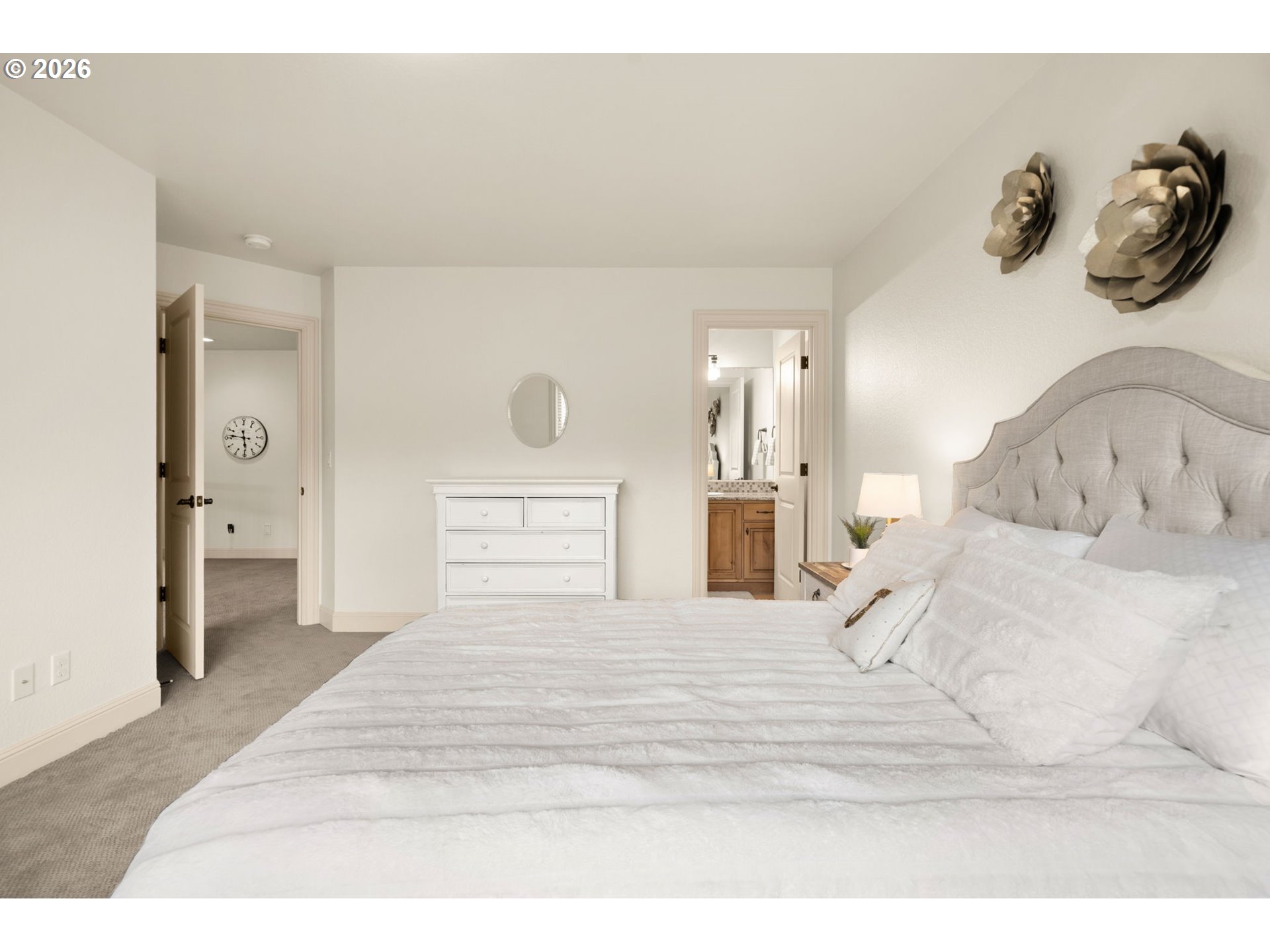 1406 Northwest 44th Avenue Camas, WA 98607 - Photo 25 of 48 a large white bed in a white room