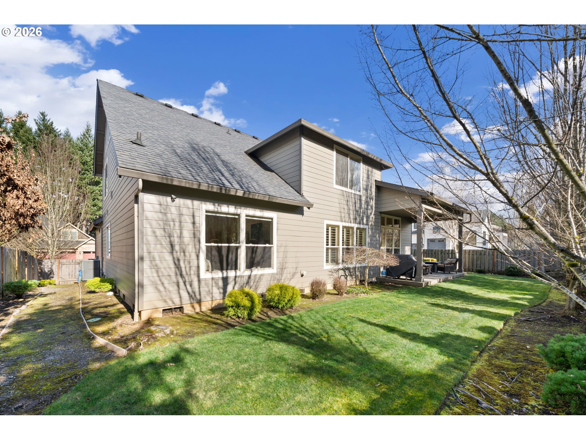 1406 Northwest 44th Avenue Camas, WA 98607 - Photo 40 of 48 a backyard of a house with garden barbeque oven and yard