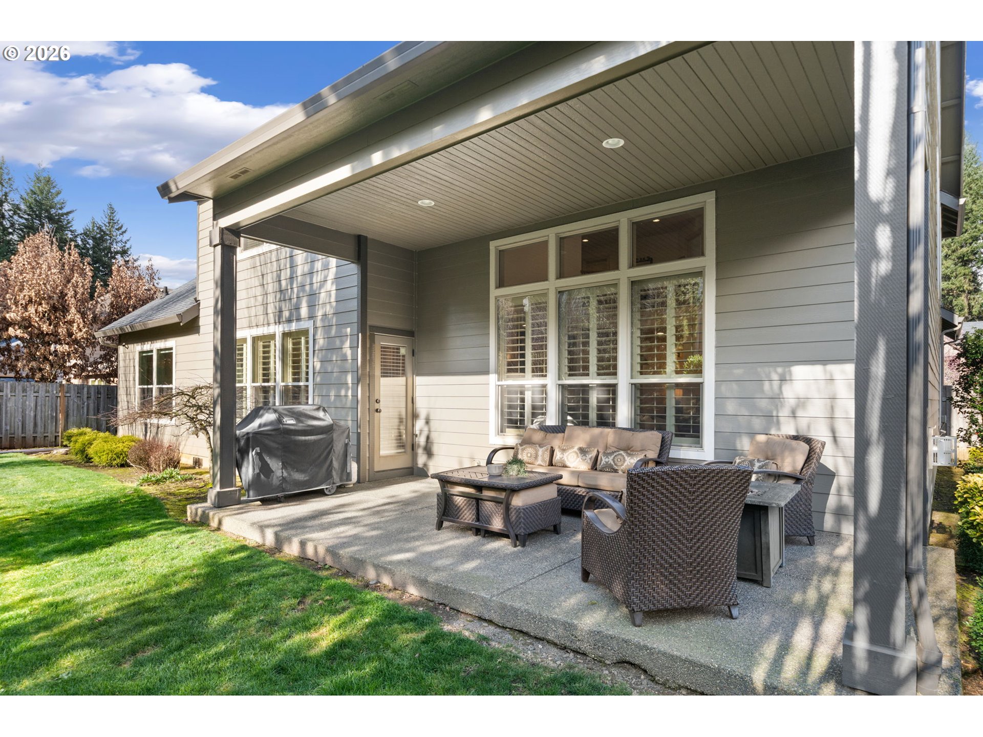 1406 Northwest 44th Avenue Camas, WA 98607 - Photo 41 of 48 a view of a house with backyard sitting area and garden