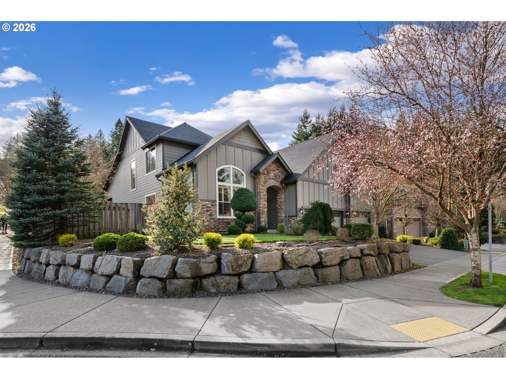 1406 Northwest 44th Avenue Camas, WA 98607 - Photo 44 of 48 a view of a house with a big yard and potted plants