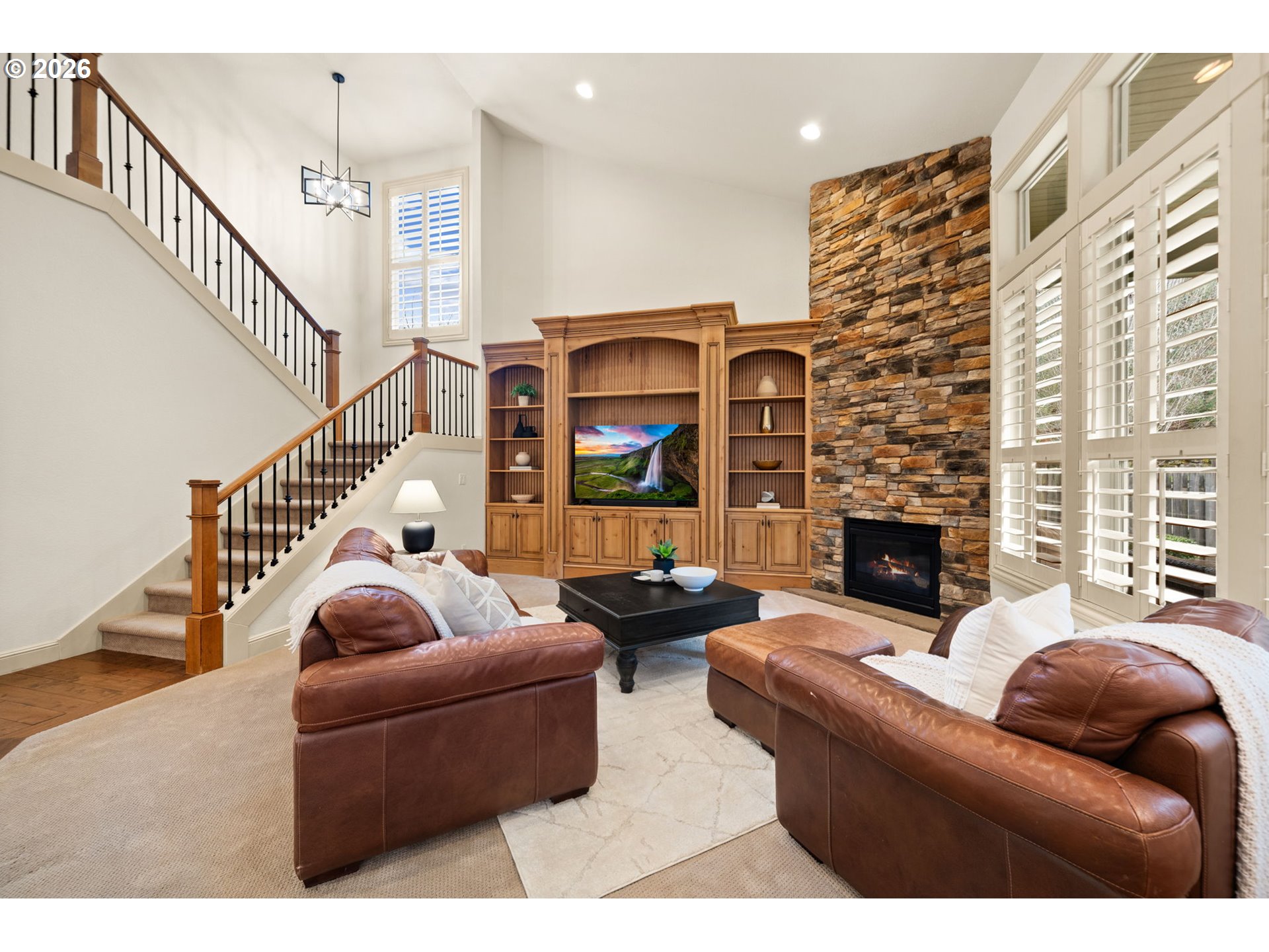 1406 Northwest 44th Avenue Camas, WA 98607 - Photo 7 of 48 a living room with furniture and a fireplace