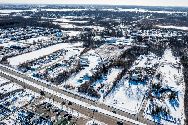 an aerial view of a city