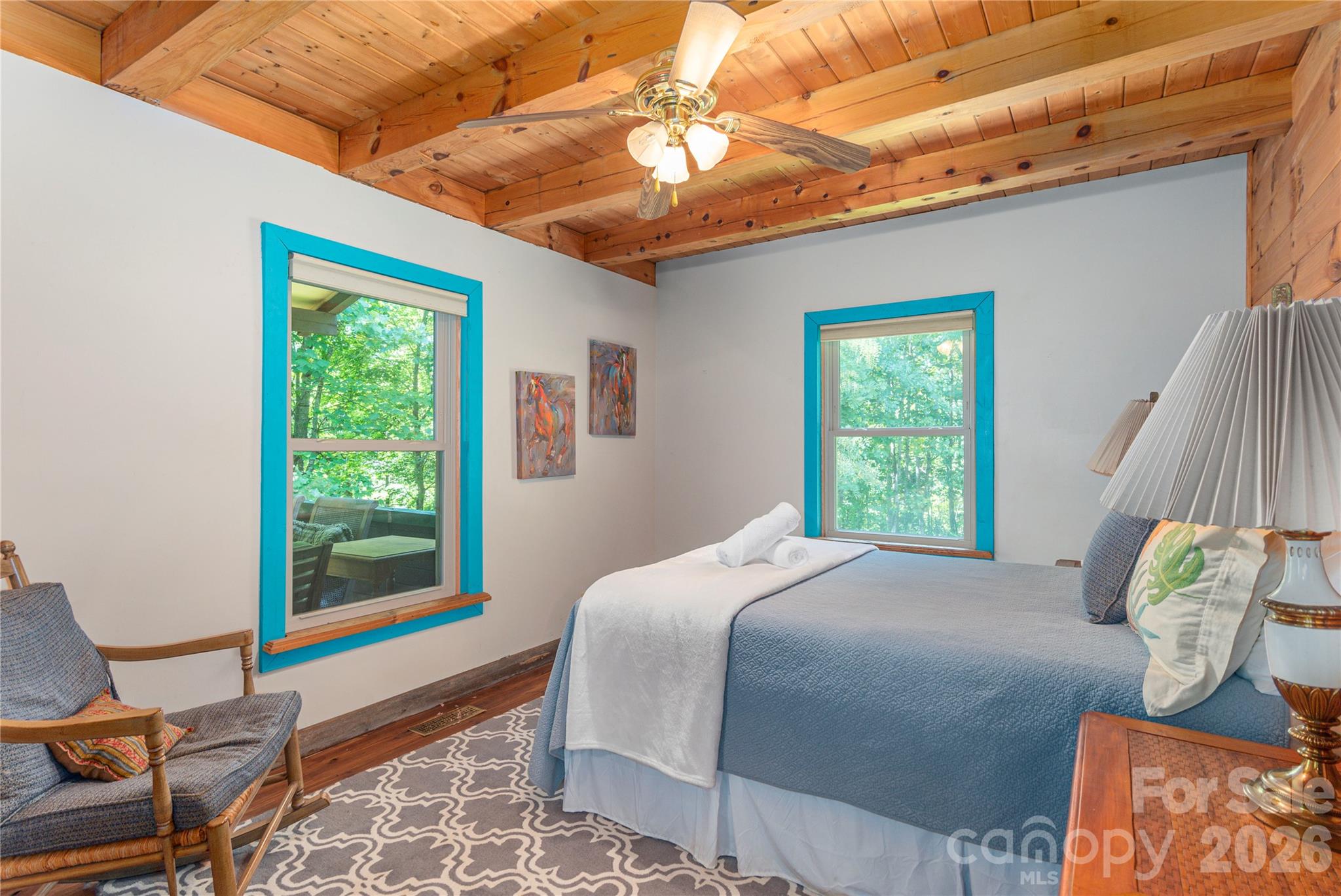 40 Shook Cove Road Leicester, NC 28748 - Photo 26 of 48 a bedroom with a bed and window