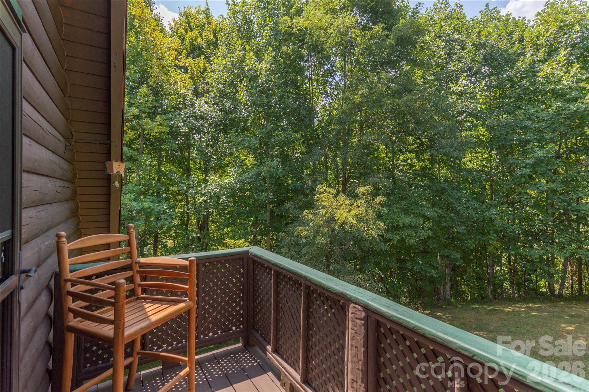 40 Shook Cove Road Leicester, NC 28748 - Photo 37 of 48 a view of a balcony with chairs
