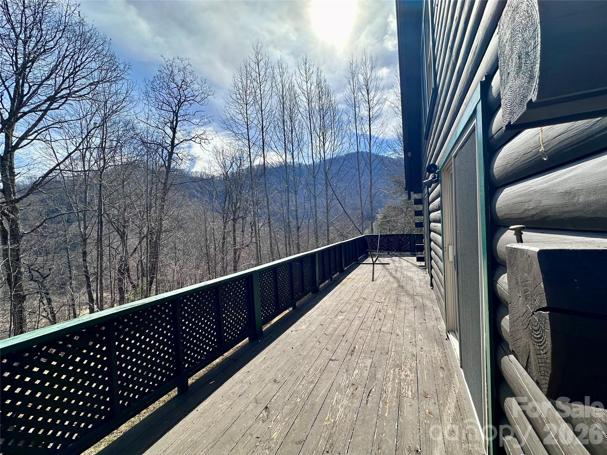 40 Shook Cove Road Leicester, NC 28748 - Photo 5 of 48 a view of balcony with wooden floor