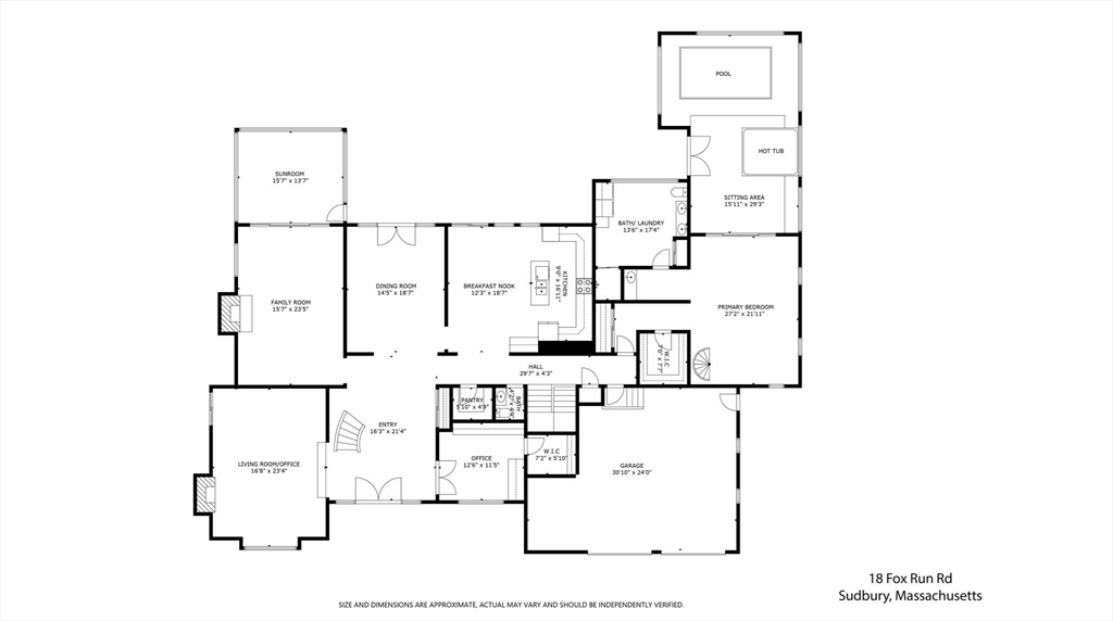 18 Fox Run Road Sudbury, MA 01776 - Photo 39 of 41 a picture of a floor plan