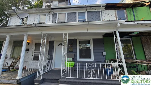 front view of a house with a porch
