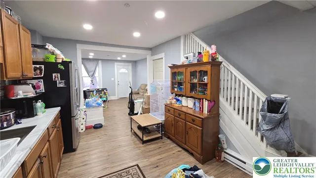 a bed room with a bed and a couch