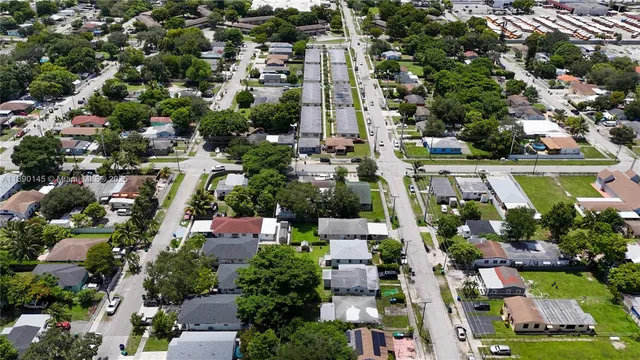 an aerial view of multiple house