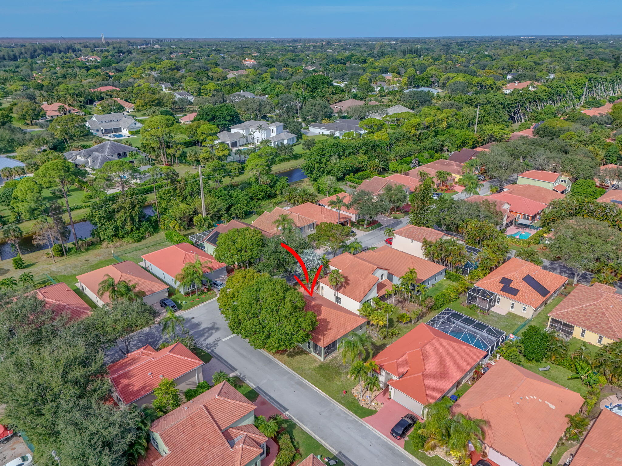 5156 Elpine Way Riviera Beach, FL 33418 - Photo 96 of 97 an aerial view of residential houses with outdoor space