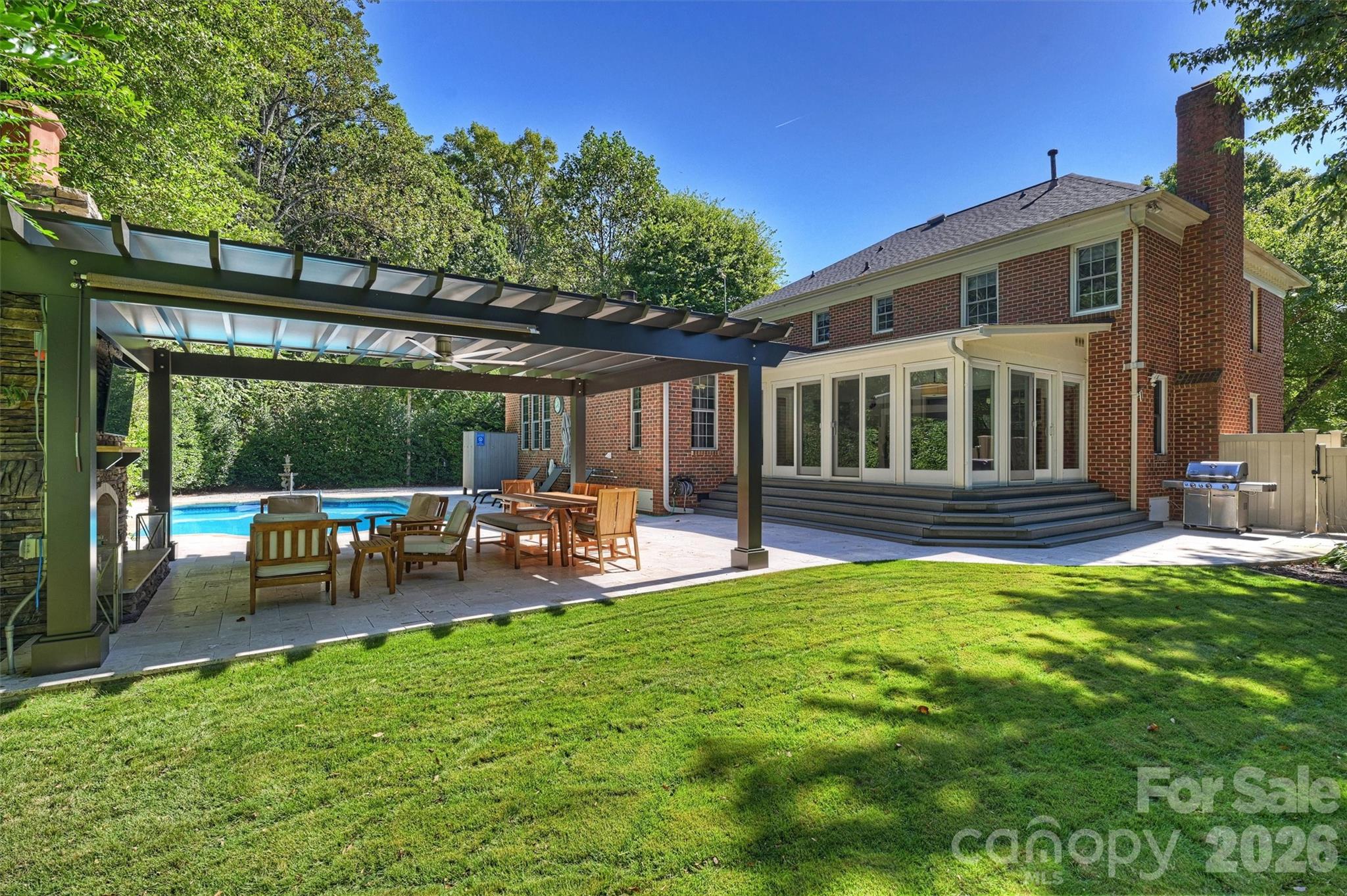 6344 Dovefield Road Charlotte, NC 28277 - Photo 42 of 46 a view of a house with backyard porch and sitting area