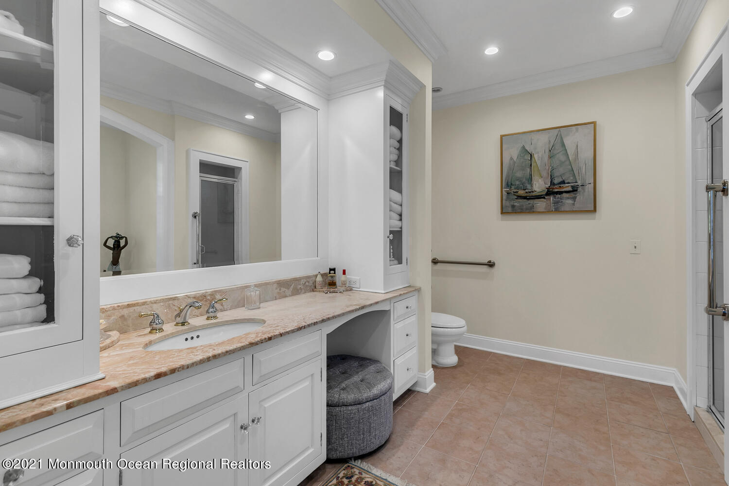 299 Cooper Road Middletown, NJ 07701 - Photo 16 of 27 a bathroom with a double vanity sink mirror and toilet