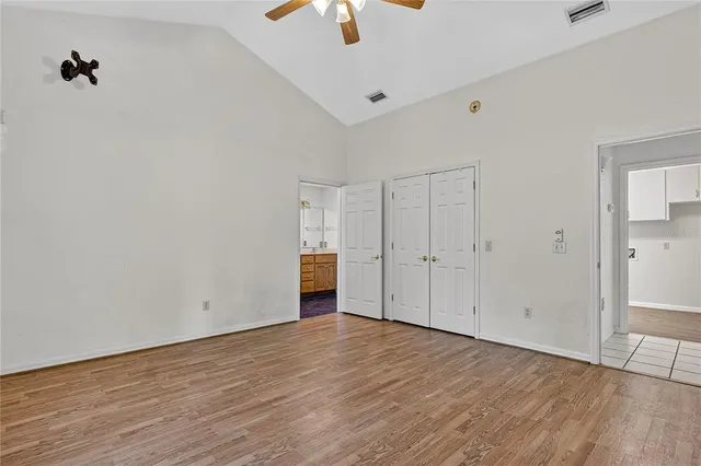 a bathroom with a sink double vanity and a mirror