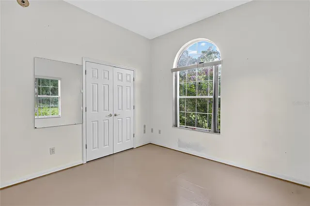 an empty room with a window