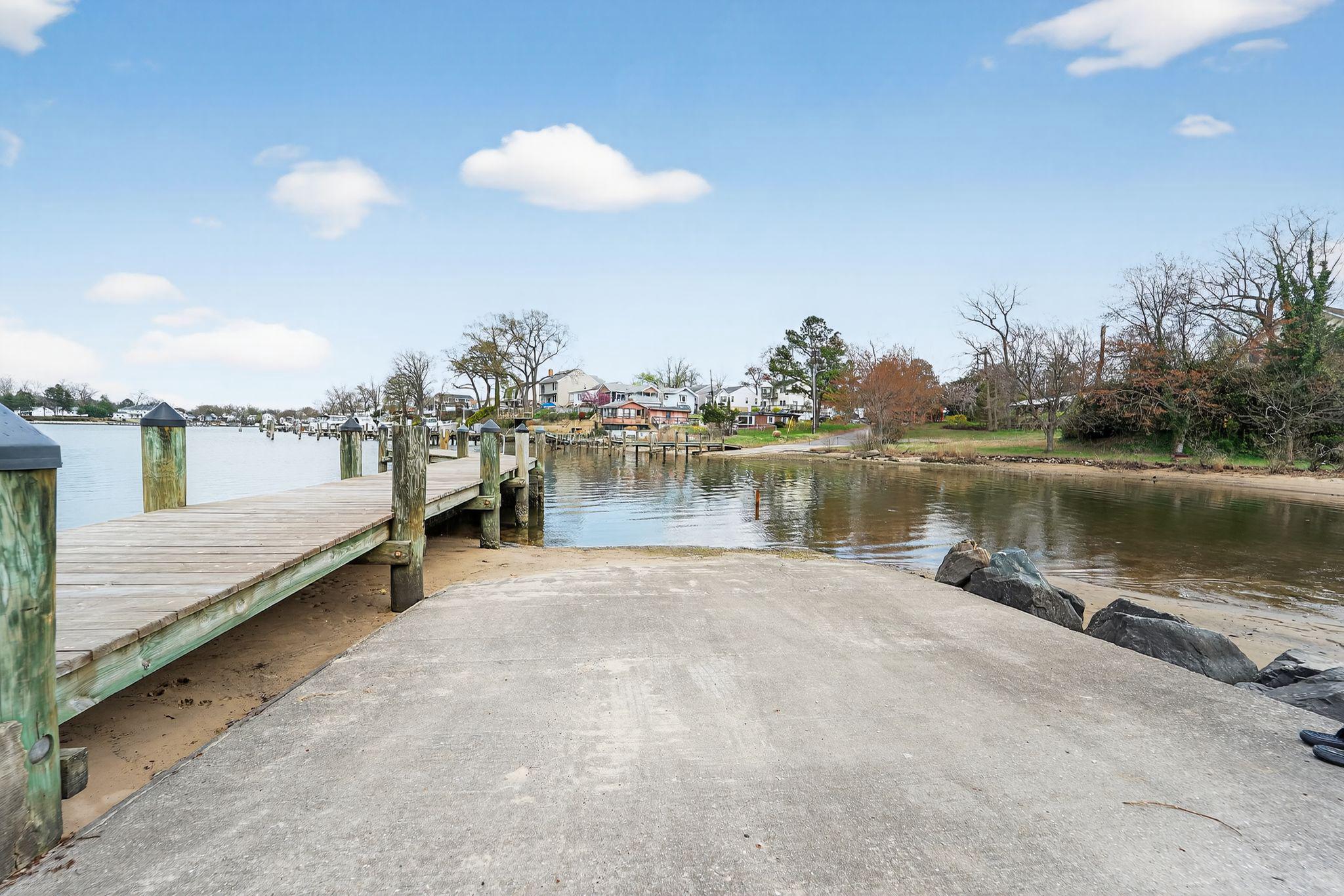 852 Riverside Drive Pasadena, MD 21122 - Photo 45 of 51 Community pier, picnic area and boat ramp