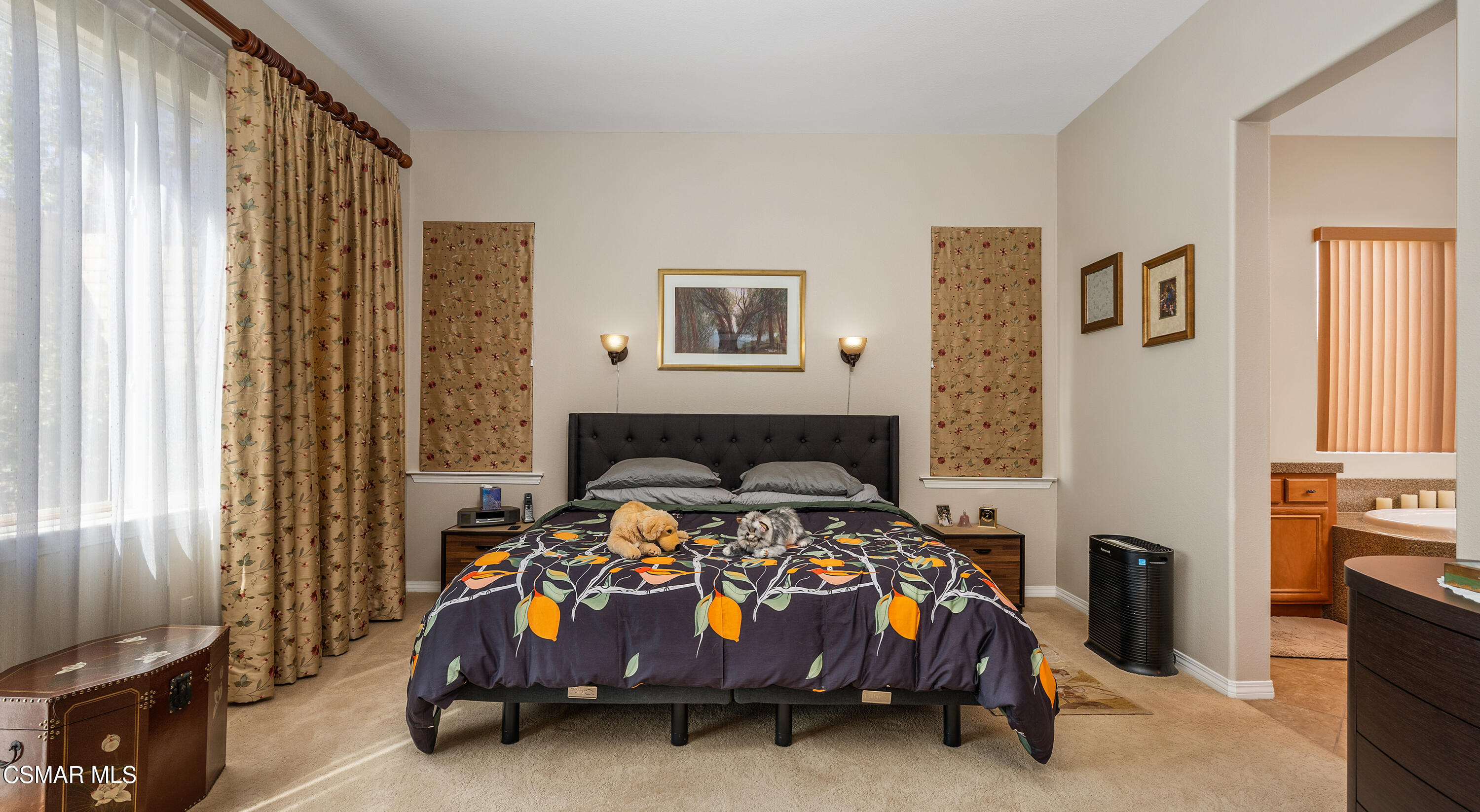 6835 Blue Ridge Way Moorpark, CA 93021 - Photo 24 of 39 a bedroom with a bed and a tv