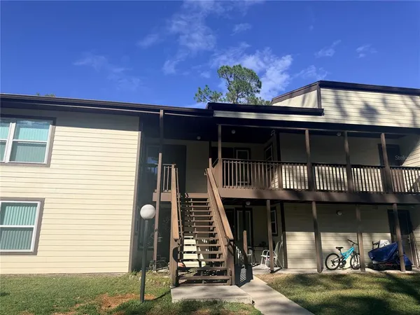 a view of a house with a porch