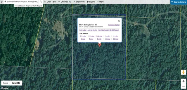 $160,000 | 20676 Spring Garden Road, Foresthill, CA 95631