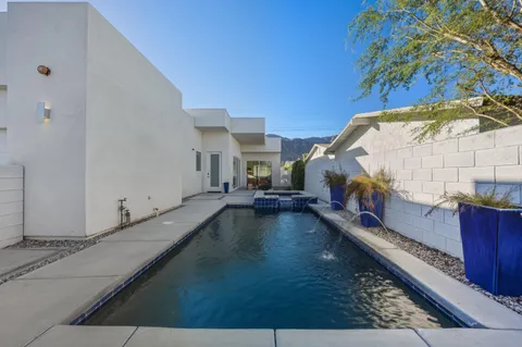 a view of a balcony with a couch