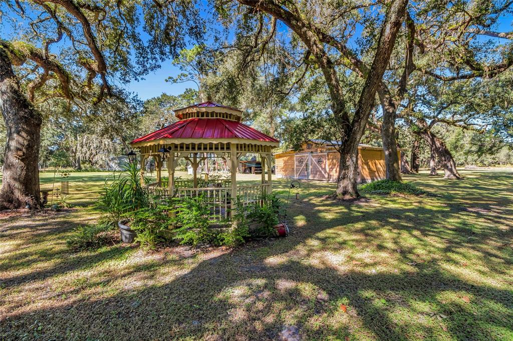 5012 West C 476 Bushnell, FL 33513 - Photo 4 of 42 a view of a yard with plants and a fountain