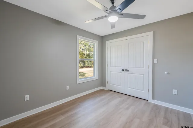 a view of a forest with trees