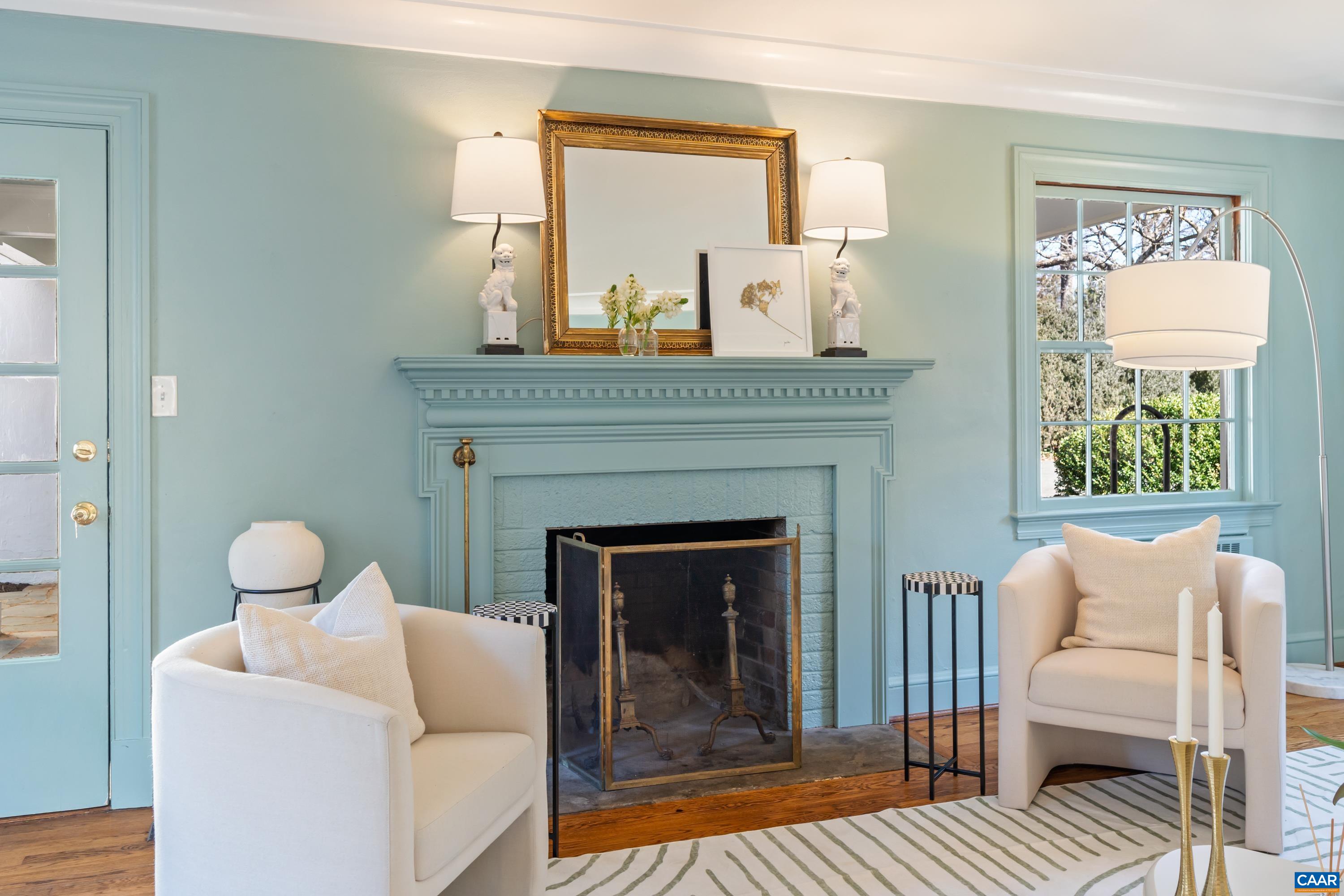 12 Old Farm Road Charlottesville, VA 22903 - Photo 10 of 39 a living room with furniture and a fireplace