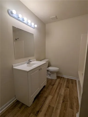 an empty room with closet