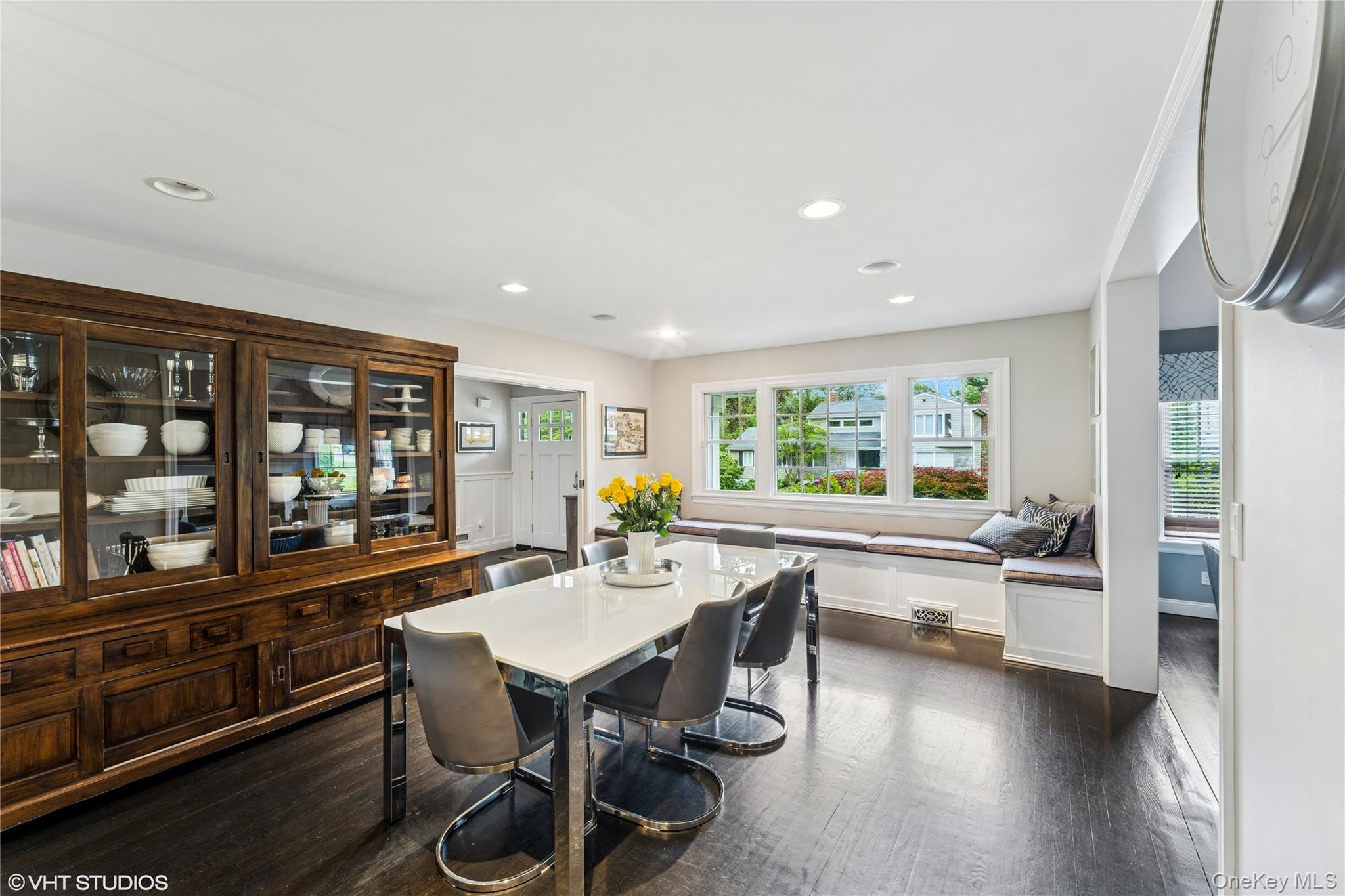 15 Flamingo Road East Hills, NY 11576 - Photo 8 of 41 Dining room with dark wood finished floors, plenty of natural light, and recessed lighting