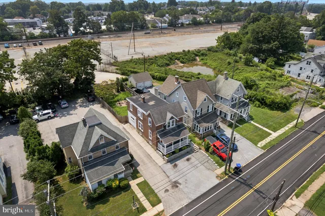 an aerial view of multiple house
