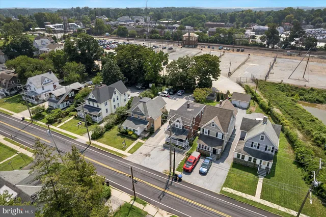an aerial view of a city with lots of residential buildings