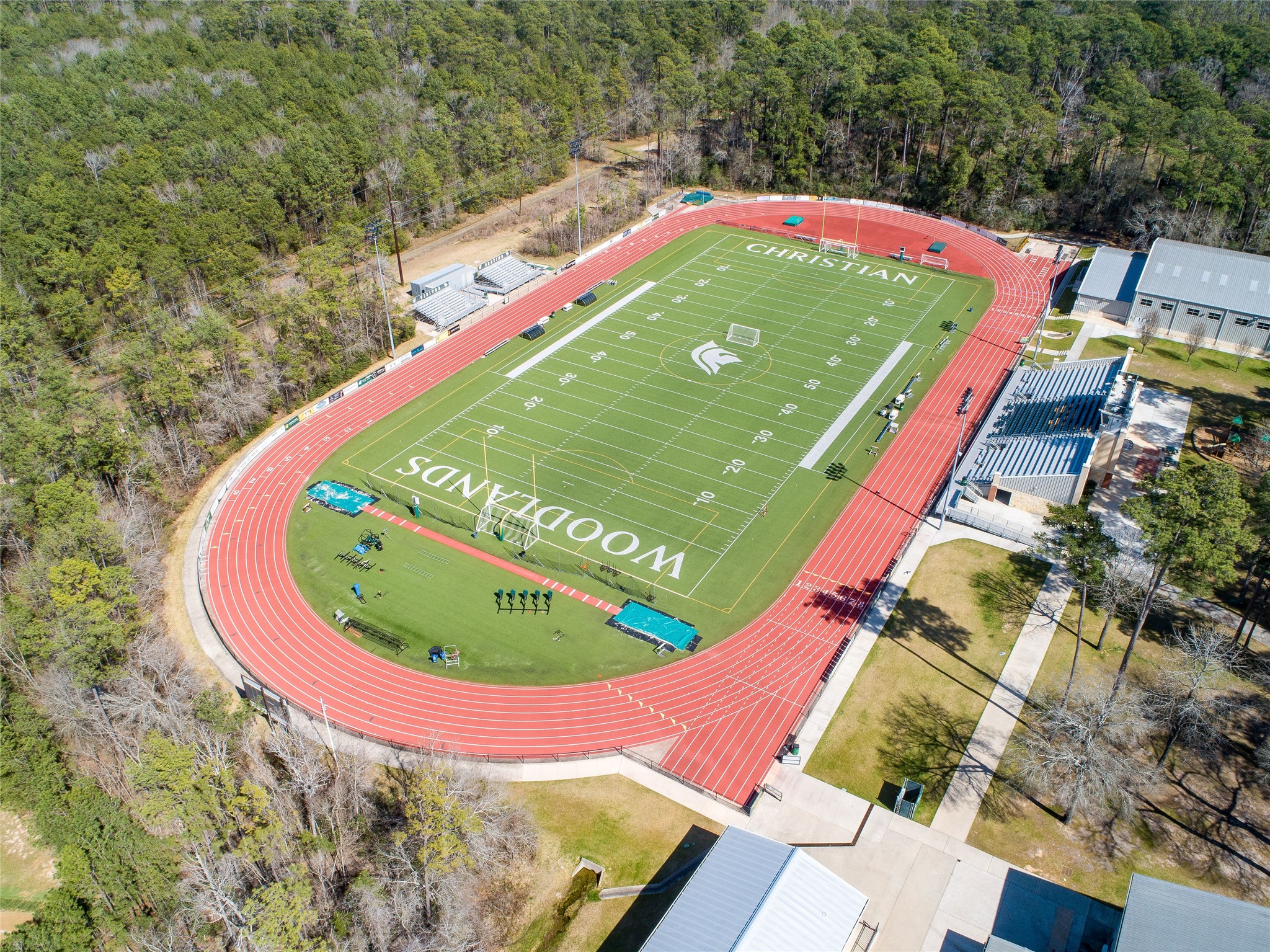 203 West Stedhill Loop Conroe, TX 77384 - Photo 41 of 45 an aerial view of a pool