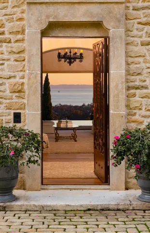 a view of a entryway door of the house