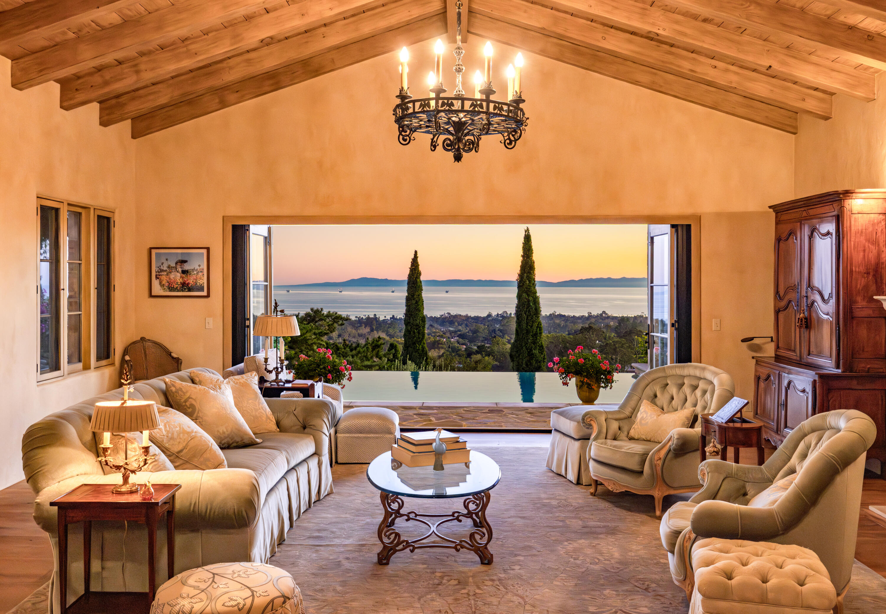 965 Brooktree Road Montecito, CA 93108 - Photo 6 of 26 a living room with furniture and a large window
