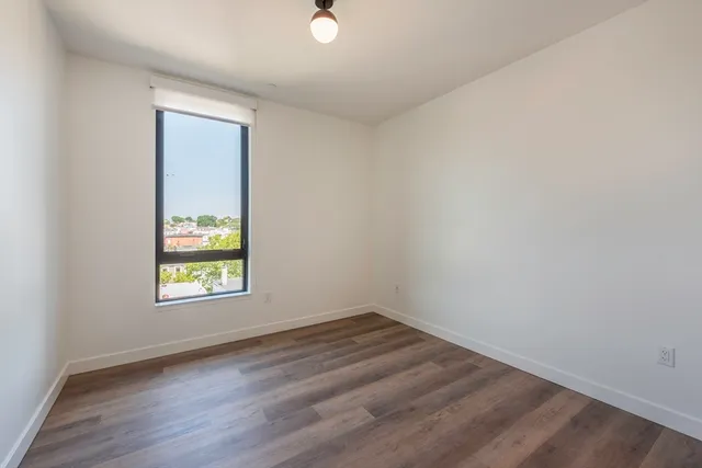 an empty room with a window