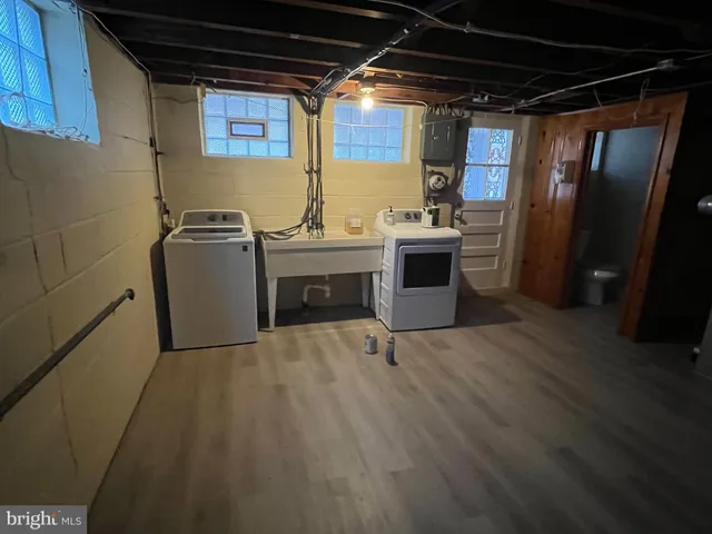 a view of storage and utility room