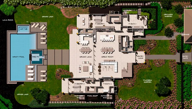 an aerial view of multiple house with outdoor space