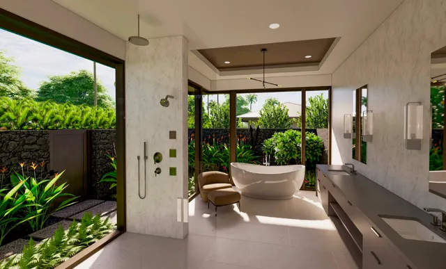 a spacious bedroom with a large bed and a couch