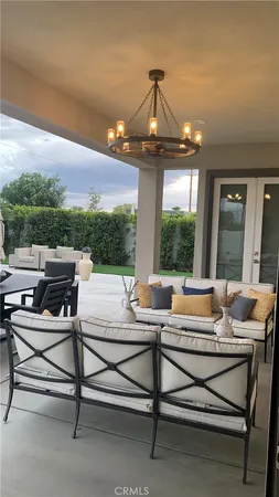 a outdoor space with furniture